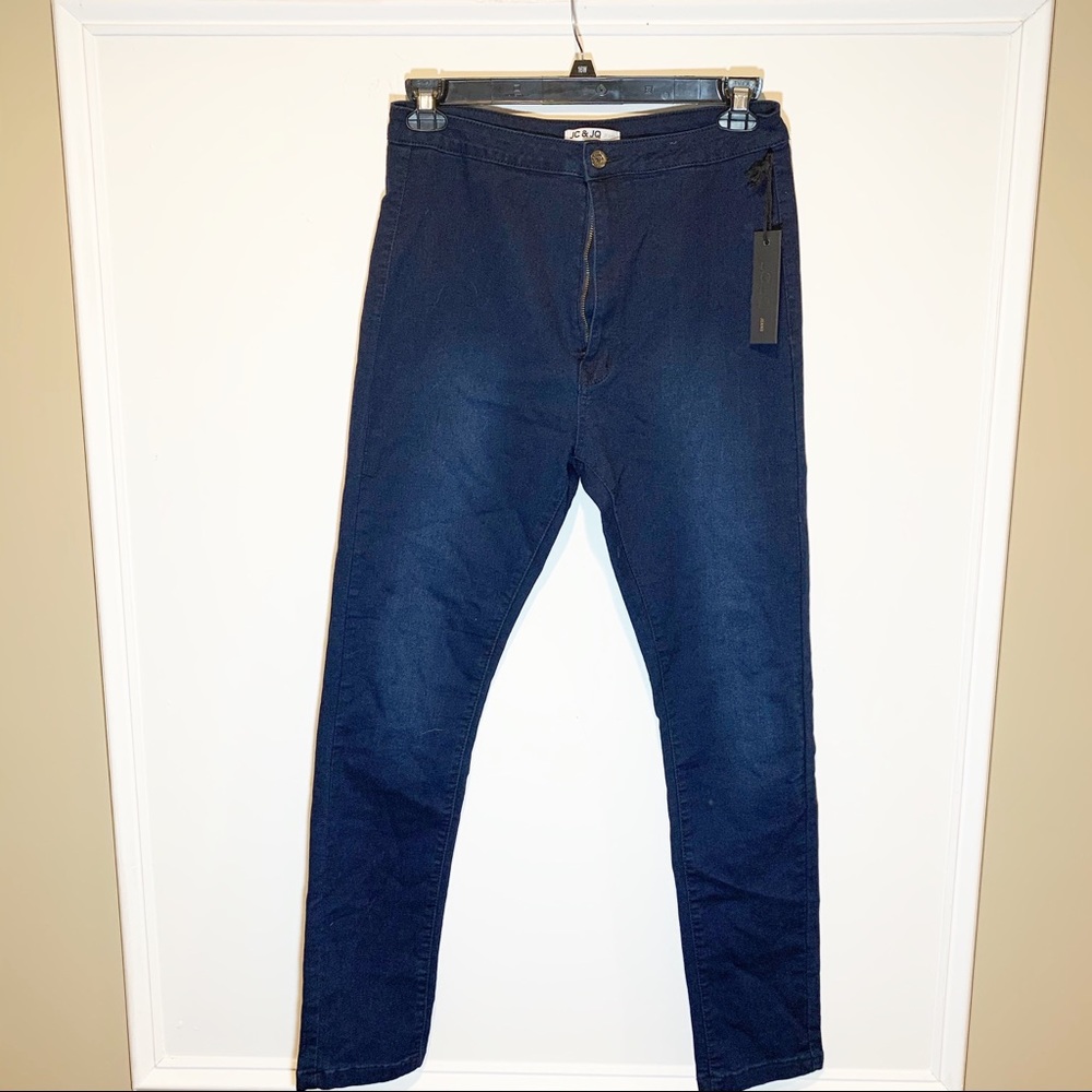 Fashion Nova Women’s Dark Blue Denim Jeans